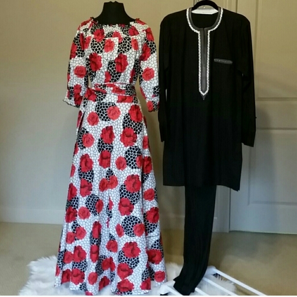 NWOT Men's African Agbada tunic and pant set